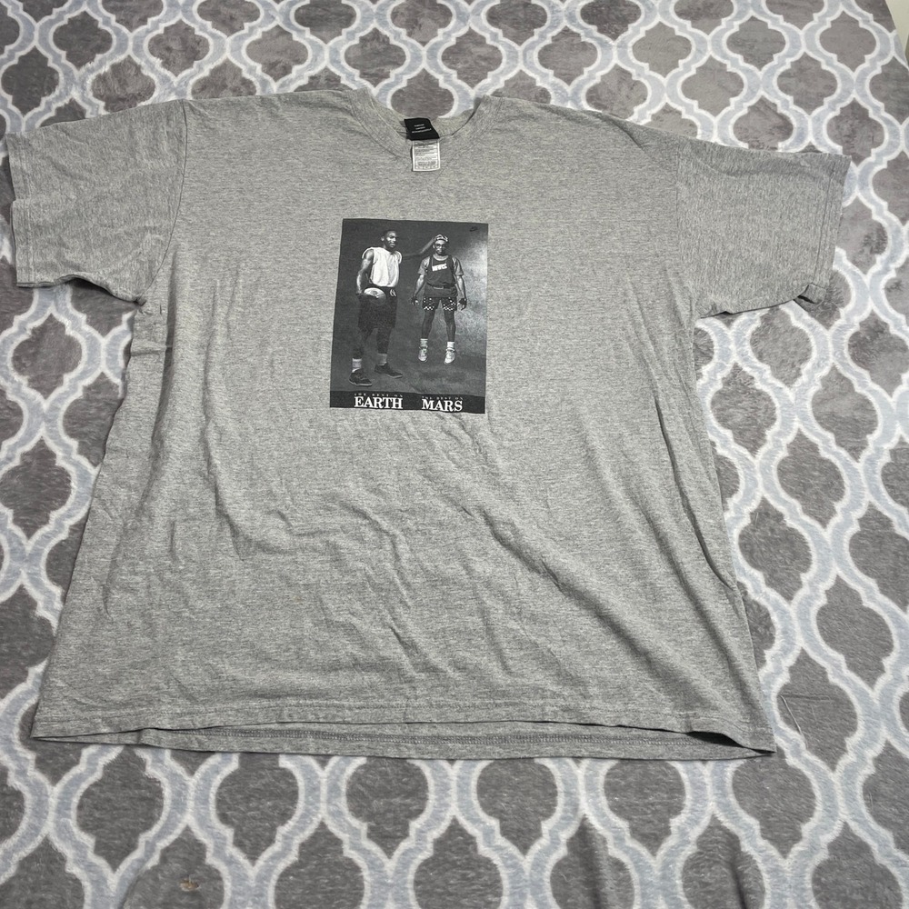 Jordan T-Shirt Men XL Gray Spike Lee Best on Mars Blackmon Graphic Vintage